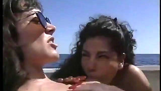 Lesbians sex party in the yacht