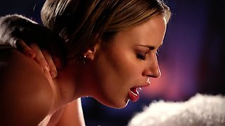Small tit brunette amateur tugs on a big willie