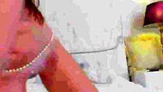 Brunette Camgirl Rides Her Dildo