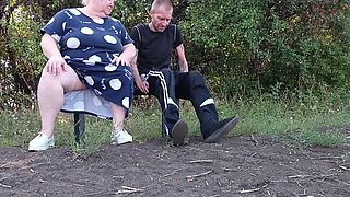 Neighbour MILF Jerks My Dick in Park Until I Cum