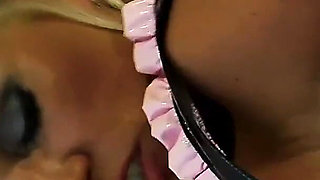 Slutty Blonde Nurse Michelle Thorne in Latex Gets Her Big Tits Covered in Cum