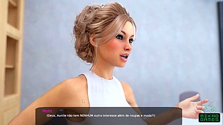 Peitos grandes, visual novel game, step mom