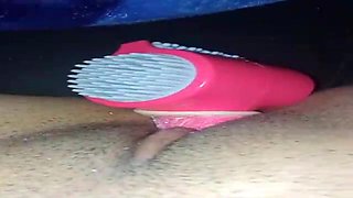 Spanish stunner is using a fuck-a-thon fucktoy while fapping, because it perceives so tearing up excellent