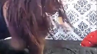 Big-Titted Ebony MILF Plays with Sex Toy on Webcam