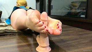 Reverse footjob: Babe, Fetish  Soles Porn