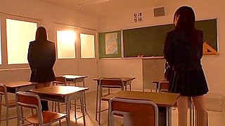 Lesbian nippon schoolgirls 18+ kissing in class
