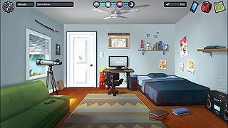 dominating his roommate sitting on her face and making him suck her vagina 69 style