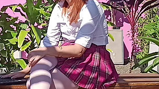 Fucking the Innocent Redhead in the Garden