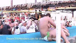 Hot Bikini Contest Gets Wild as Girls Flash Their Pussies in Public