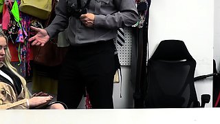 Shoplifter Naomi Ryders cum eating crimes