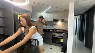 I Offer My Neighbor a Delicious Coffee in Exchange for Giving Me His Delicious and Huge Cock for My Tight Ass