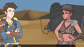 Saucy anime girl Loveskysan in stretch pants gets into summer fun in the deep vault