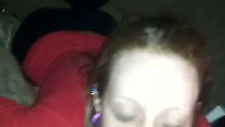 Sperm addicted GF just loves giving blowjobs to me