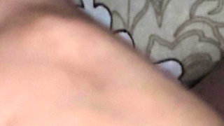 Handjob delivery from step mom to step son big dick in bed