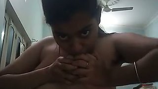 This Indian babe loves massaging her tits on webcam and I love that nasty girl