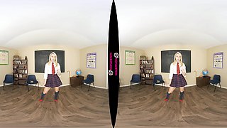 Wank For Me - Blonde Schoolgirl Striptease Joi - Sexlikereal