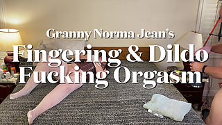 Granny Norma Jean’s Fingering & Dildo Fucking Orgasm