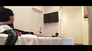 MILF Tied up, Blindfolded, Gagged, Fucked, and Facialized