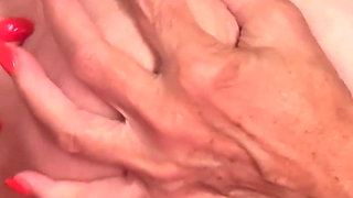 Mature Big Boob Granny Gets It Herself at Home