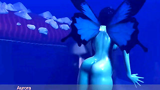 Angel having sex with a monster Cock
