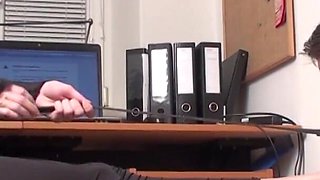 Office Foot Slave of Mature Lady