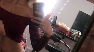 Hot blonde glamour babe solo plays to pleasure her hot body
