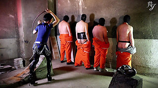 Sadistic Prison Wardens: Fugitives’ Interrogation (whip, CBT, Ballbusting) - Mistress Julia & Diane K