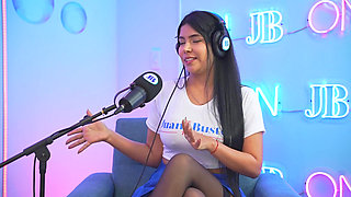 Busty Mayaofi Goes Wild Riding the Machine and Ends up Asking for All the Cameraman's Cum on Her Face.