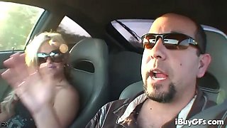 Sexy busty solo blonde masturbates hard