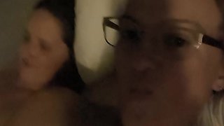 Threesome Selfie - Waking up From Threeway Cuddles to My Husband Fucking Me and My Friend