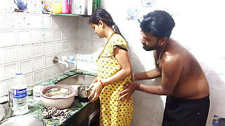 Indian girl has hard sex in kitchen  Mumbai