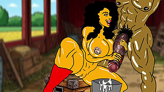 Redneck's Wife. Cartoon. Animation