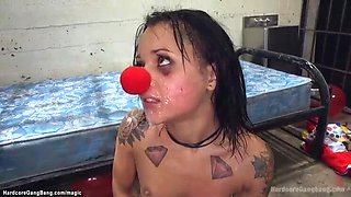 Holly Hendrix rough gangbang - ebony slut takes big cocks in hardcore orgy
