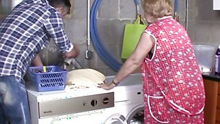 I Fuck the Old Woman Doggy Style on the Washing Machine