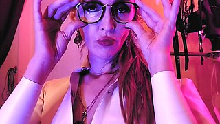Femdom Mistress Eva Latex Dominatrix Fetish MILF Glasses Hot Sexy Goddess BDSM Kink