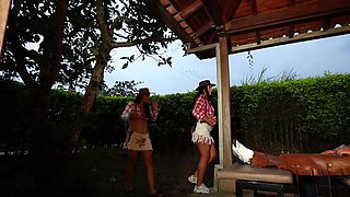 Horny Pregnant Cowgirls Ride Each Other in Explicit Ecstasy
