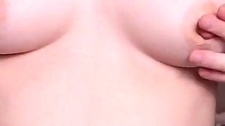 Real Homemade Nipple Play, Nipple Orgasm of Young Student