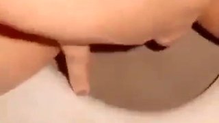 Natural Big Breast Hijab Plugs Into Her Pussy