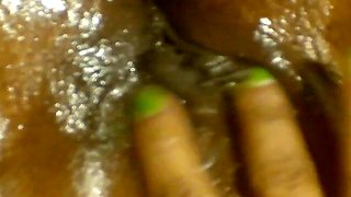 Close-up Masturbation at Night