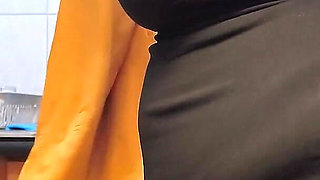 Sexy Hot Stepmom, Only Fans in Slow Motion, in the Kitchen