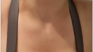 Sports Bra In Evening Titjob