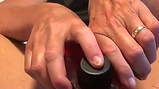 Hot MILF Is Tied up Pussy Spread Wide Fucks Huge Dildo Mature Granny