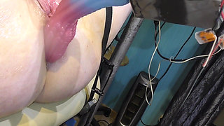 Far Spread Pussy Fucked by Machine 328 C