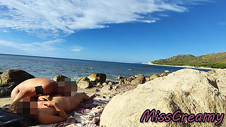 Strangers Caught My Wife Touching and Fucking My Big Cock on a Nude Beach