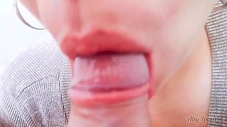 Compilation Of Cum In Stepdaughters Mouth - Close Up - Perfect Blowjob