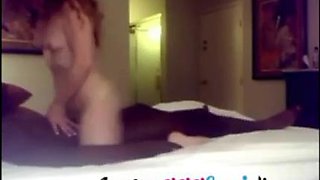 Brunette sucks and fucks BBC: Blowjob, Amateur  Interracial Porn