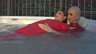 Blonde getting spanked by brunette