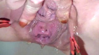 Deep Keely Extreme Close Up Piss Compilation - Golden Shower & Open Pussy Montage