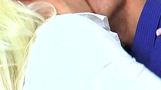 Facial ending after ass fucking for the big ass MILF in her office
