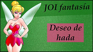 Spanish fantasy audio JOI with magical fairy.